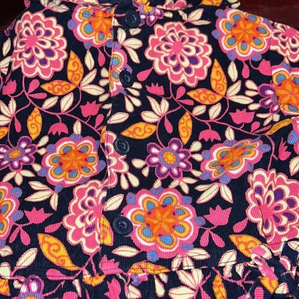 HANNA ANDERSSON girls corduroy autumn floral dress. Size 110 (5) - Picture 8 of 8